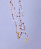 Rosary With Pearls 24”