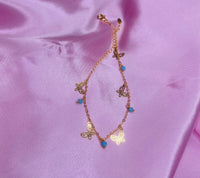 Baby Blue Butterfly Anklet