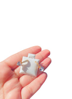 Mini Huggie Hoop White Heart