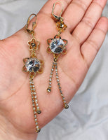 Long Flower Earrings Choose Your Color