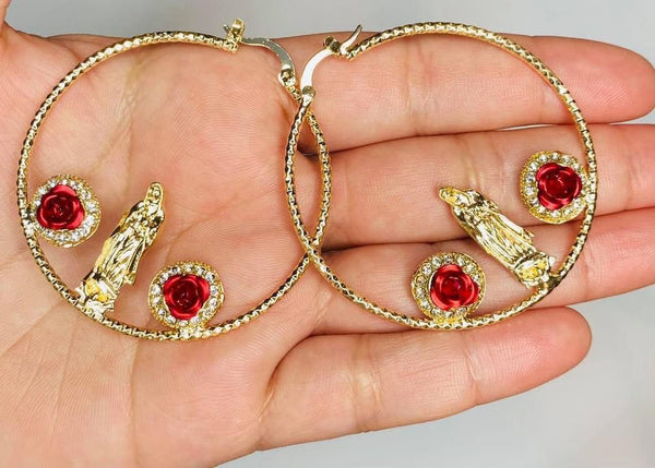 Red Rose Mary Hoops