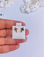 Mini Cross Studs Stainless Steel