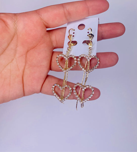 Dangle Heart Earrings