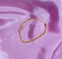 Gold Anklet 3 Layer/Square Design