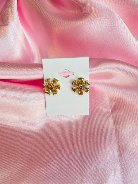 Champagne Flower Studs