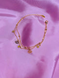 Evil Eye Double Layered Daisy Anklet