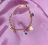 Evil Eye Double Layered Pearl Anklet