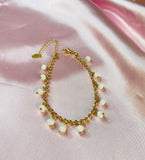 White Bead Anklet