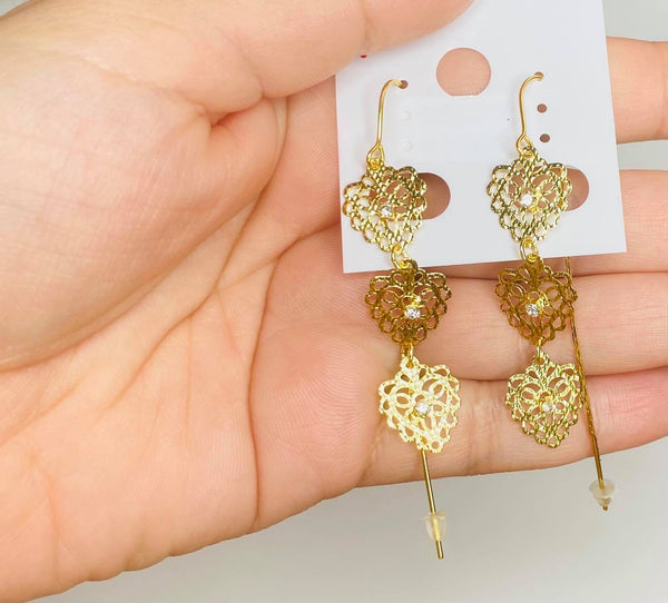 Heart Tassel Earrings