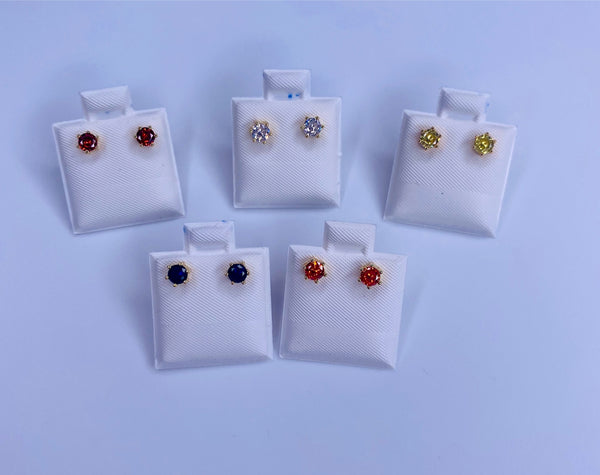 Birthstone Stud Earrings Size Small