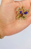 Butterfly Charm Big Multicolor Stone