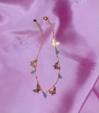 Baby Blue Butterfly Anklet